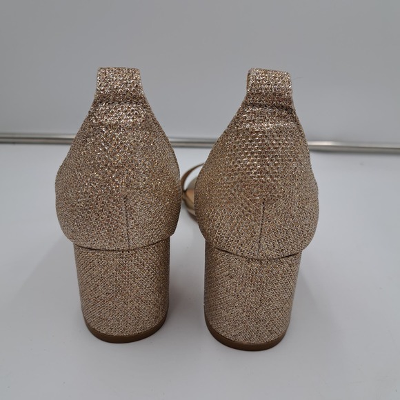 IDIFU Shiny Goldtone Lime Sandals Block Heel 6.5 - Picture 6 of 8